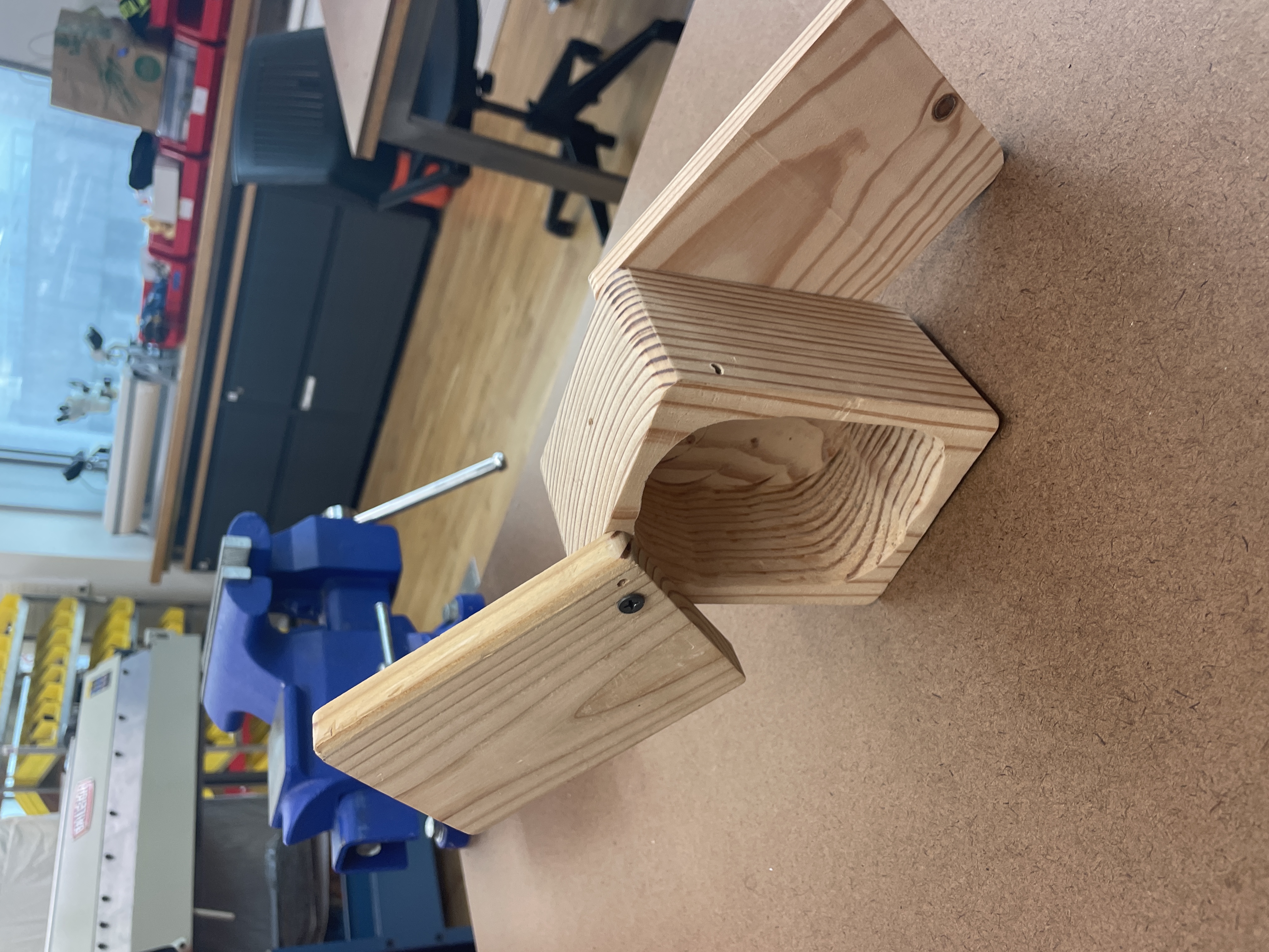 Front view of a box with two lids