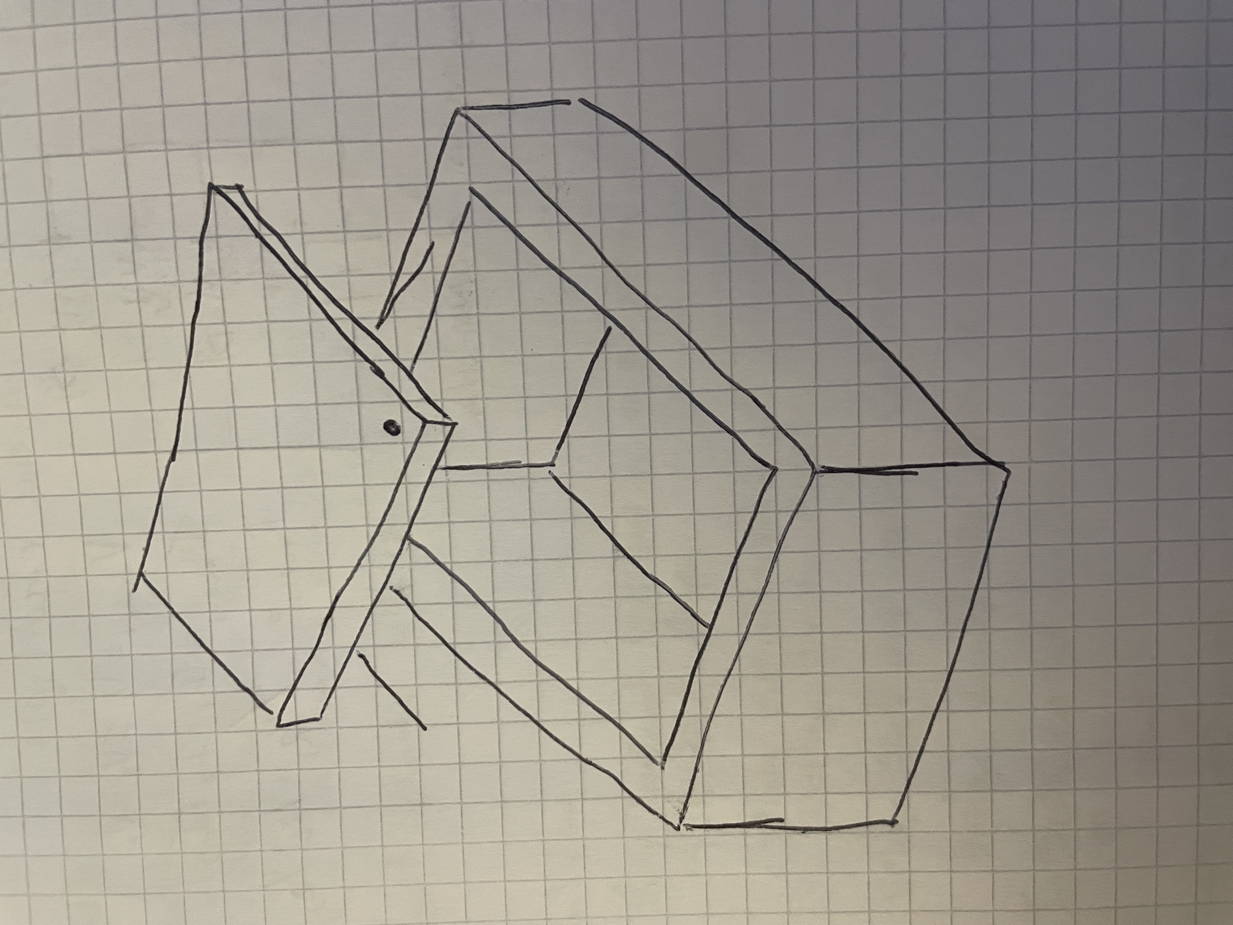 initial sketch of the box