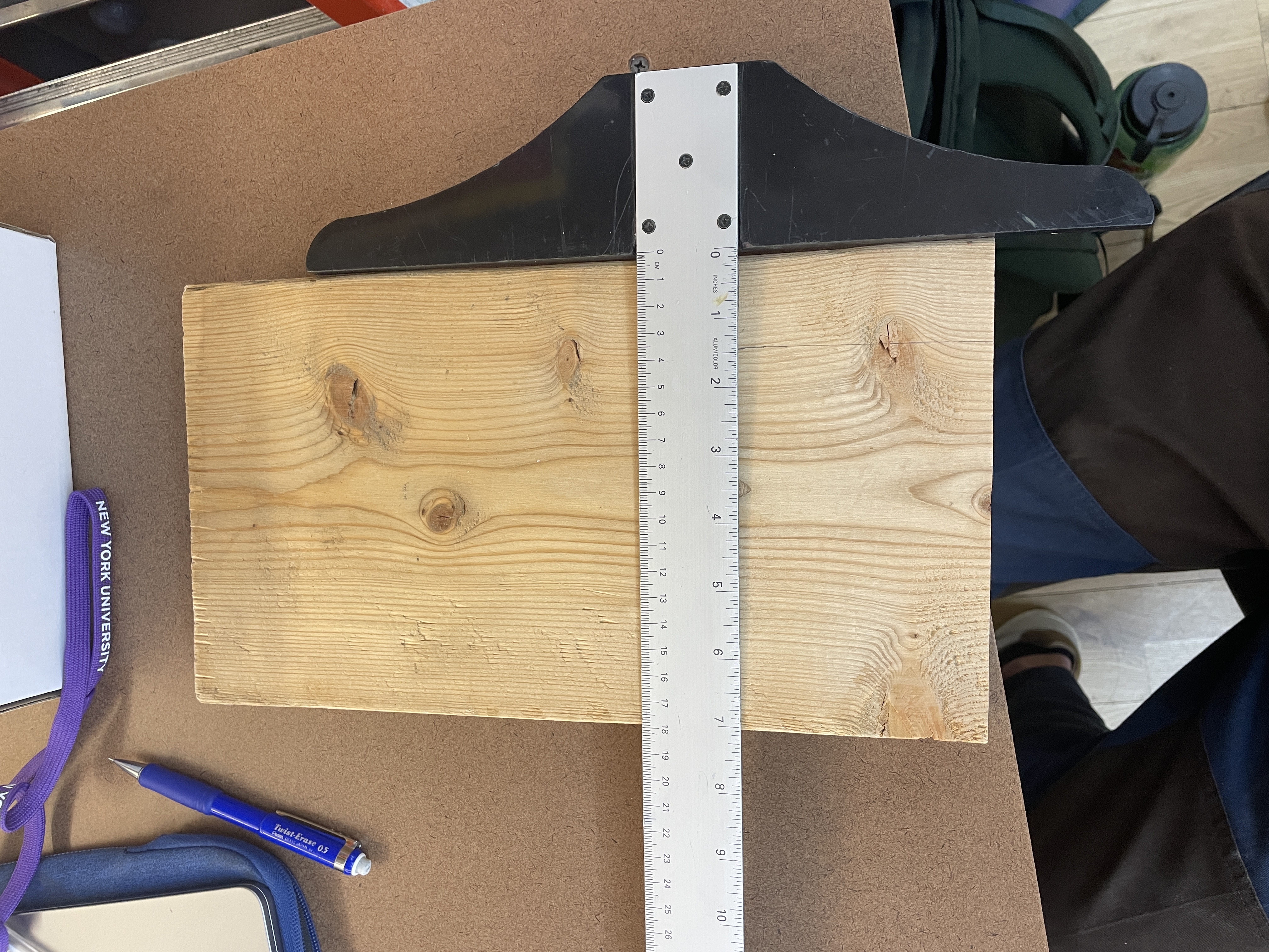 Measuring a block of wood